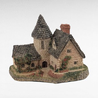 1985 David Winter Vicarage Figurine, Vintage English Village House Sculpture, Collectible Home Decor Gift
