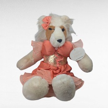 Vintage 1985 North American Bear Co VOP, Collie Parton, Plush Dog Doll, Very Outrageous Pets, 80s Celebrity Parody Collectible