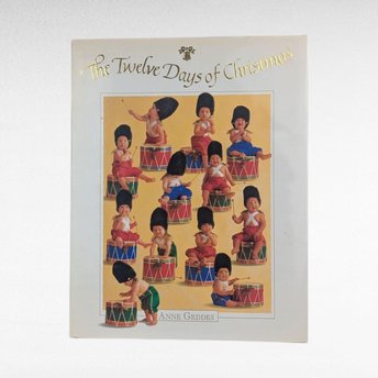 1994 Anne Geddes The Twelve Days of Christmas Hardcover Book, Collectible Baby Photography, Holiday Picture Book, Nursery Decor Gift