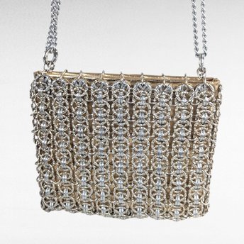 Vintage Walborg Chainmail Purse, 1960s Silver Metal Link Evening Bag, Paco Rabanne Style Mid Century Shoulder Bag, Cocktail Party Purse