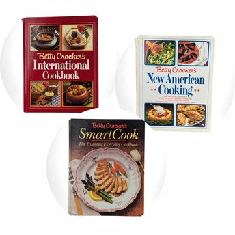 Vintage Betty Crocker Cookbook Trio, International, New American, Smart Cook, 1980s Recipes, Collectible Cookbooks