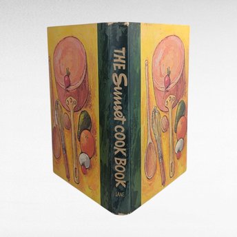 Vintage 1960 The Sunset Cook Book, Mid Century Illustrated Hardcover, California Cooking Recipes, MCM Kitchen Decor, Collector Cookbook Gift