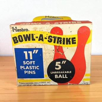 Vintage 1969 Hasbro Bowl-A-Strike Bowling Game, Retro Toy, Kids Game, Collectible Game