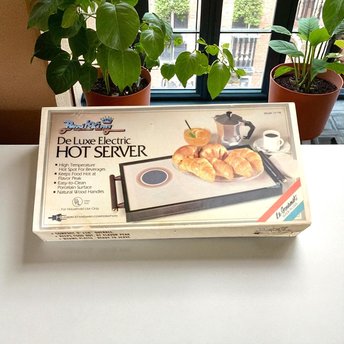 Vintage Broil King De Luxe Electric Hot Server | Warming Tray | Mid-Century Modern | Serving Platter