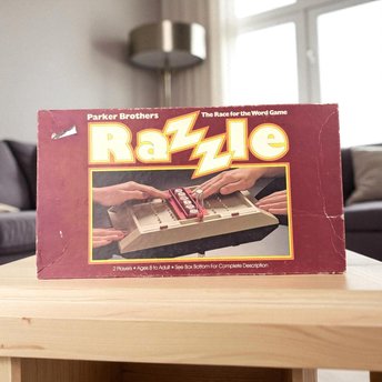 1981 Parker Brothers Razzle Word Game, Complete with Instructions, Vintage Word Challenge, Family Game Night, Gift for Game Collectors