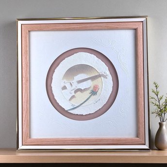 Vintage Wess "Piano and Violin" Framed Art, Airbrush Painting, Music Lover Gift, Unique Wall Decor, Signed & Numbered Art