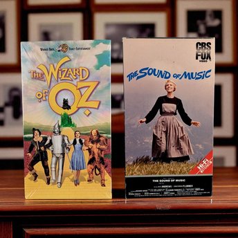 Vintage Wizard of Oz & Sound of Music VHS Set, Sealed Wizard of Oz, Classic Movies, Musical, Collectible VHS, Gift for Movie Lovers