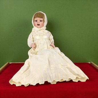 Vintage Avon Gallery Porcelain Doll, Shelburne Museum Collection, Collectible Doll, Porcelain Doll with Stand, Gift for Doll Collector