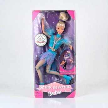 Vintage 1997 Olympic Skater Barbie Doll: Mattel Collectible Toy