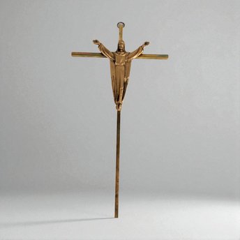 Vintage Metal Crucifix Wall Hanging - Religious Home Decor - Wall Cross - 10 Inch