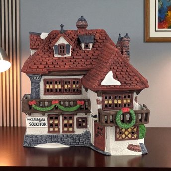 1989 Dept 56 Dickens Village Mr. Wickfield Solicitor Building, David Copperfield, Vintage Christmas Decor, Gift for Collector