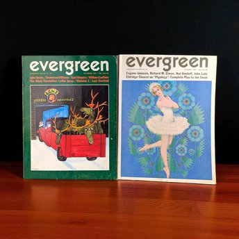 1967-68 Evergreen Magazine Pair, Vintage Literary Journal, Counterculture Publication, Beat Generation Collectible