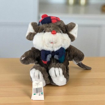 Vintage Target Dayton Lil' Tweaks Christmas Mouse Plush, 9" Holiday Stuffed Animal, Collectible Plush Toy, Gift for Collector