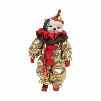 Vintage White Bear Clown Figurine | Collectible Clown | Vintage Toy | Decorative Clown | 6.5 Inches
