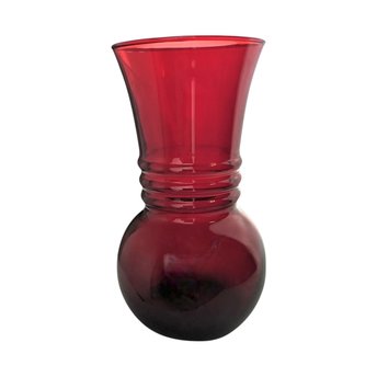 Vintage Anchor Hocking Ruby Red Vase | Royal Ruby Glass | Red Glass Vase | Collectible Glassware | Home Decor