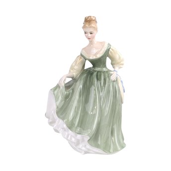 Vintage Royal Doulton Fair Lady Figurine, HN2193, Green Dress, Collectible Porcelain, Gift for Collector, Elegant Home Decor