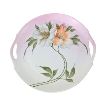 Vintage Z.S. & G. Bavaria Floral Plate, 11" Hand-Painted Porcelain Dresser Tray, Vanity Dish, Gift for Her, Home Decor