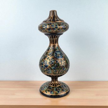 Vintage Hand-Painted Floral Incense Stick Holder, Gold Accents, Ceramic Incense Burner, Bohemian Decor, Meditation Gift