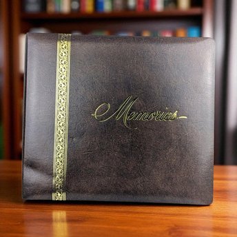 Vintage Brown Photo Album Holds 8x10 and 5x7 Photos Keepsake Memory Book Gift