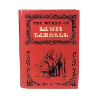 The Works of Lewis Carroll 1965 Hardcover Book, Complete Alice in Wonderland Anthology with Dust Jacket, Vintage Book Gift