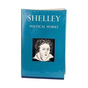 Shelley Poetical Works 1967 Hardcover Book, Oxford University Press Vintage Poetry, Romantic Literature Gift with Dust Jacket