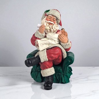 Vintage Clothique Possible Dreams Santa Feeding Baby Musical Figure, Collectible Santa, Holiday Decor, Christmas Gift, Musical Santa