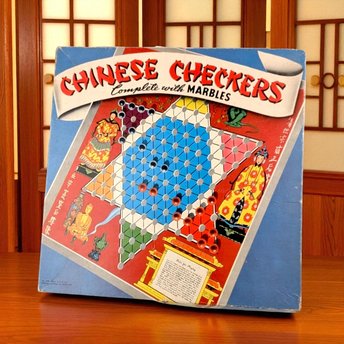 Vintage Whitman Chinese Checkers Game, Classic Board Game, Family Game Night, Strategy Game, Collectible Game, Missing One Marble