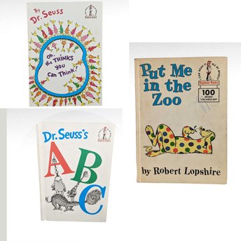 Vintage Dr. Seuss Book Lot - ABC, Oh, the Thinks You Can Think!, Put Me in the Zoo - Children's Literature - Collectible Dr. Seuss Books