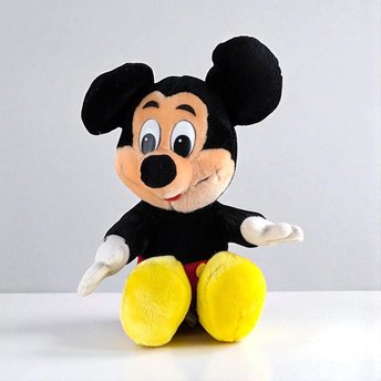 Vintage Mickey Mouse Plush, 12" Plush Toy, Disney Plush, Collectible Toy, Retro Mickey Mouse