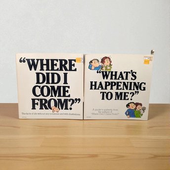 1975 Where Did I Come From and What's Happening to Me by Peter Mayle, Softcover, Set of 2, Children's Sex Education, Puberty Books, Vintage