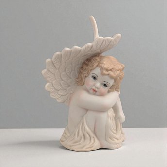 1997 SCS Angel Figurine, Ceramic Cherub, Vintage Home Decor, Guardian Angel Gift, Collectible Angel