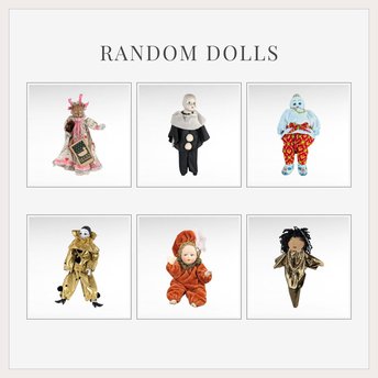 Vintage Random Dolls Lot, Porcelain, Clothespin, Harlequin, Thai Doll, Collectible Dolls, Gift For Collector, Display Dolls