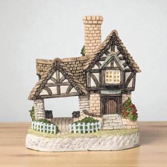1993 David Winter The Church & Vestry Cottage, Collectible English Village, Miniature House, Gift for Collectors
