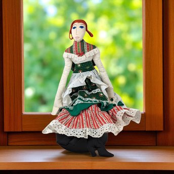 Handmade 25" Cloth Doll | Vintage Fabric Doll | Collectible Doll | Handmade Toy | Gift for Doll Collector