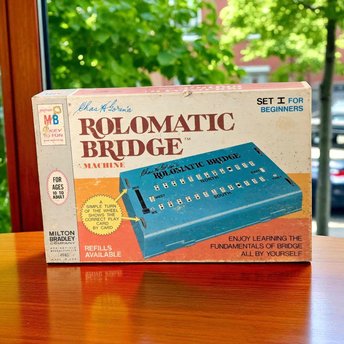 Vintage 1960s MB Chas Goren's Rolomatic Bridge Machine, Beginner Bridge Learning Tool, Classic Board Game, Gift for Bridge Enthusiasts