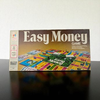 1974 Milton Bradley Easy Money Game, Vintage Board Game, Complete, Family Game Night, Collectible Board Game