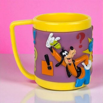 Vintage Goofy Plastic Handled Cup Disney Cartoon Character Drinkware