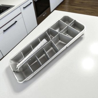 Vintage Quickcube Aluminum Ice Cube Tray | Mid-Century Barware | Cocktail Enthusiast Gift | Retro Kitchen Decor