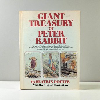 1980 Giant Treasury Peter Rabbit, Beatrix Potter Hardcover, Vintage Children's Book, Nursery Decor, Gift for Baby