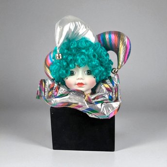 Vintage Victoria Ashlea Bette Ball Jester Music Box, Musical Figurine, Collectible, Plays Music Box Dancer, Unique Gift