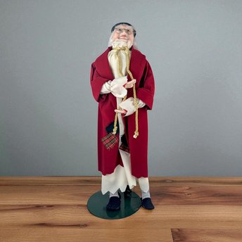Vintage Dept 56 Scrooge Doll, 19.5" Dickens Caroler Figurine, Collectible Christmas Decor, Gift for Dickens Fan, Holiday Display