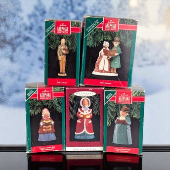 Vintage Hallmark Keepsake Ornaments, Dickens Carolers, Bells, Your Choice