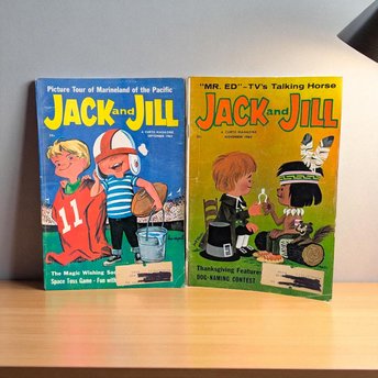 1962 Jack and Jill Magazines, September & November Issues, Vintage Children's Magazine, Collectible Kids Literature