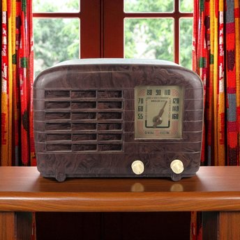 Vintage General Electric Commentator JK-51 Radio, 1940s Working Radio, Gift for Collector, Retro Home Decor