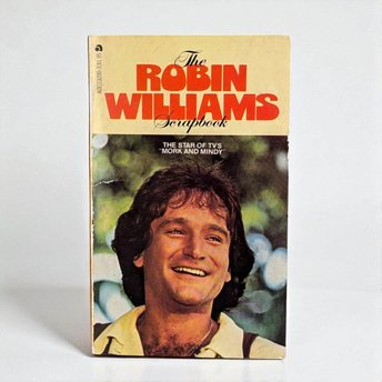 1979 Robin Williams Scrapbook, Mary Ellen Moore, Softcover Book, Mork & Mindy Star, Vintage Celebrity Book