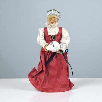 Vintage 1988 Possible Dreams Mrs. Claus Figurine, Altered Halloween Christmas Decor, Spooky Holiday Decor, Unique Gift for Halloween
