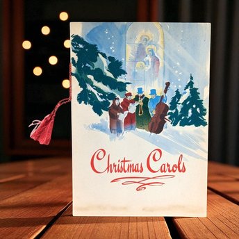 Vintage Christmas Carols Music Book, Hall and McCreary, Collectible Holiday Sheet Music, Gift for Musicians, Nostalgic Christmas Decor
