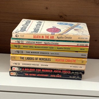 Vintage Agatha Christie Softcover Book Set 8 Mystery Novels Collector Gift