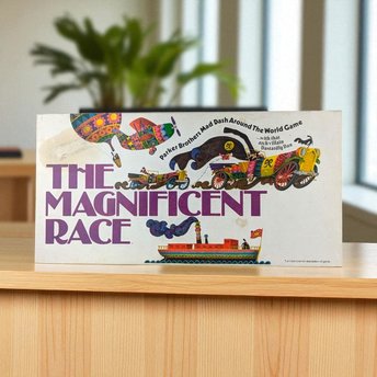Vintage 1975 The Magnificent Race Game by Parker Brothers | Retro Family Board Game | Missing 1 Arrow | Fun for Collectors