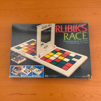Vintage 1982 Rubik's Race Game: Ideal Toy Co. 2-Player Puzzle Challenge